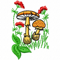 Mushroom Embroidery Design 6 Mushroom Embroidery Design 6